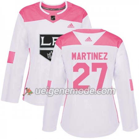 Dame Eishockey Los Angeles Kings Trikot Alec Martinez 27 Adidas 2017-2018 Weiß Pink Fashion Authentic